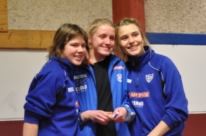 F15-pallen (DM), Sofia Wiberg (2a), Elin Andersson (1a), Frida Janson (3a), alla IFK Vxj 